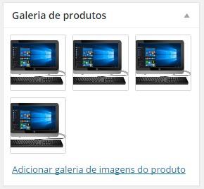 cadastrando produtos galeria de produtos